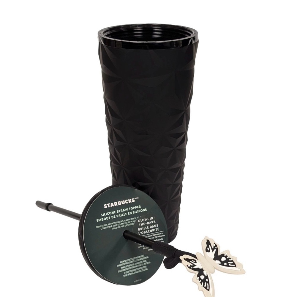 Starbucks Halloween 2025 Midnight Glow-in-the-Dark, Moth Straw Topper - New - Picture 6 of 9